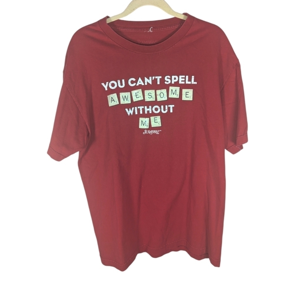 Scrabble table board game funny game tile Tshirt unisex shirt size large